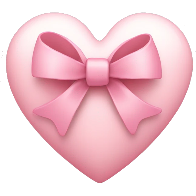 a light pink heart with bow wrapped around it emoji