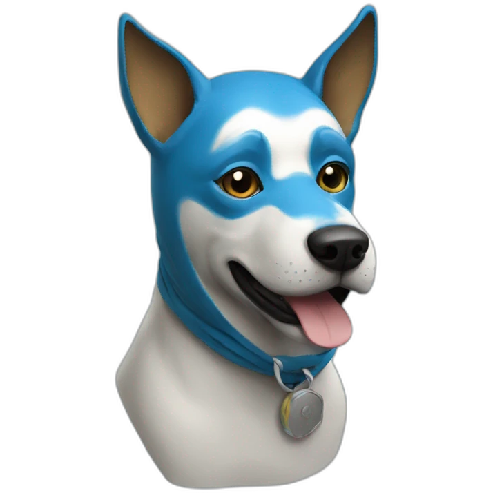 dog-mask-blue-brazil emoji