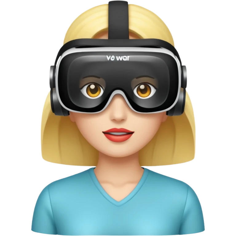 VR wear woman emoji
