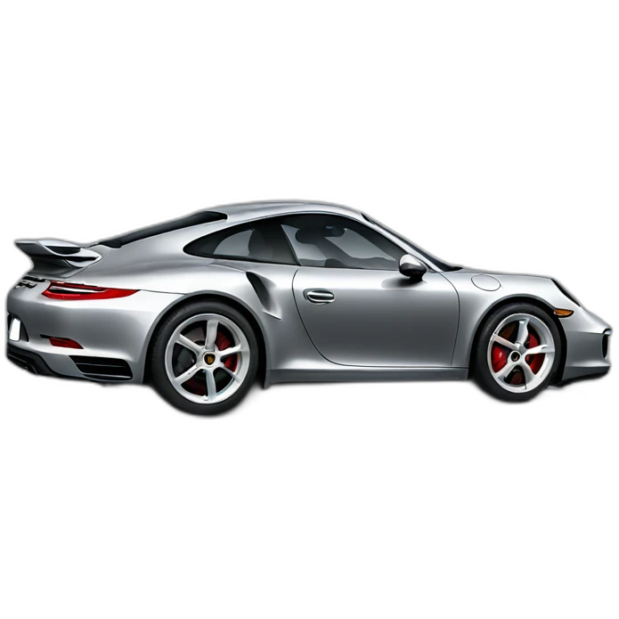 Modern Gray Porsche 911 emoji