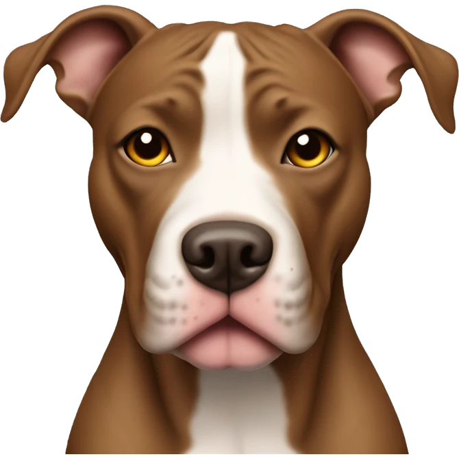 Walnut color pit bull dog  emoji