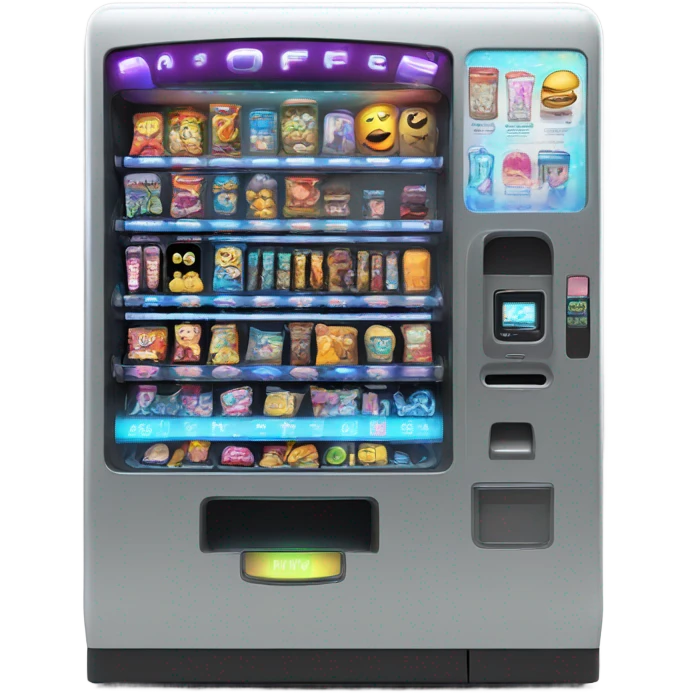 scifi vending machine, sci-fi concept machine, cute, isometric emoji