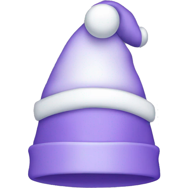 light purple christmas hat emoji