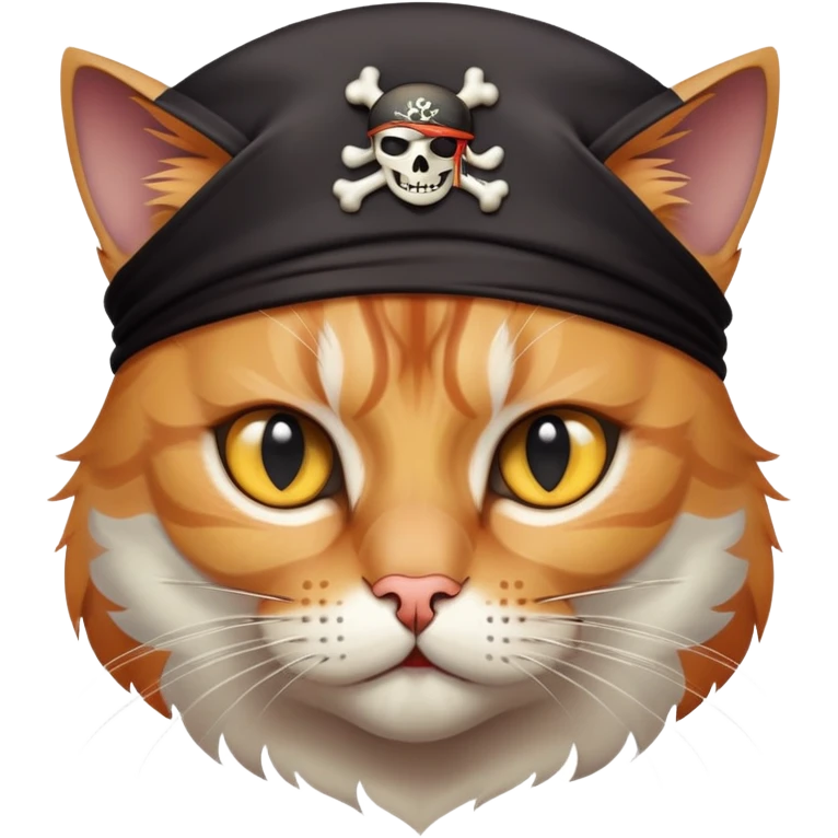 Кот пират воинственный  emoji