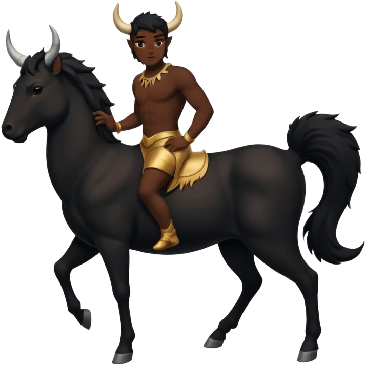 silhouettes centaur  bull emoji