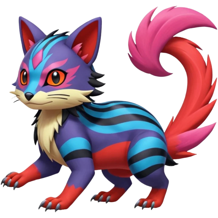  exotic tropical cyber-Litten-Linoone-Noibat-Fakémon-Pokémon-Vernid-creature emoji