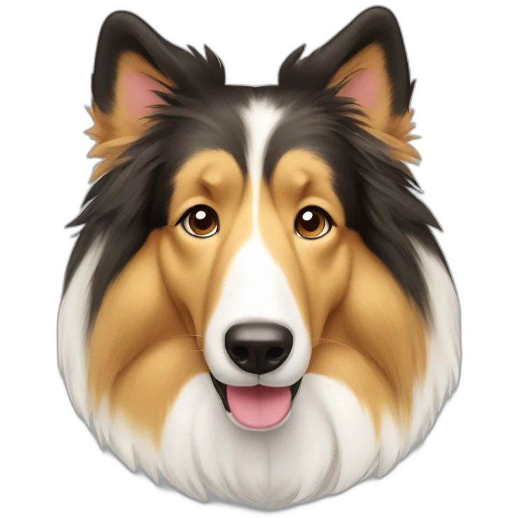 rough collie dog cute emoji
