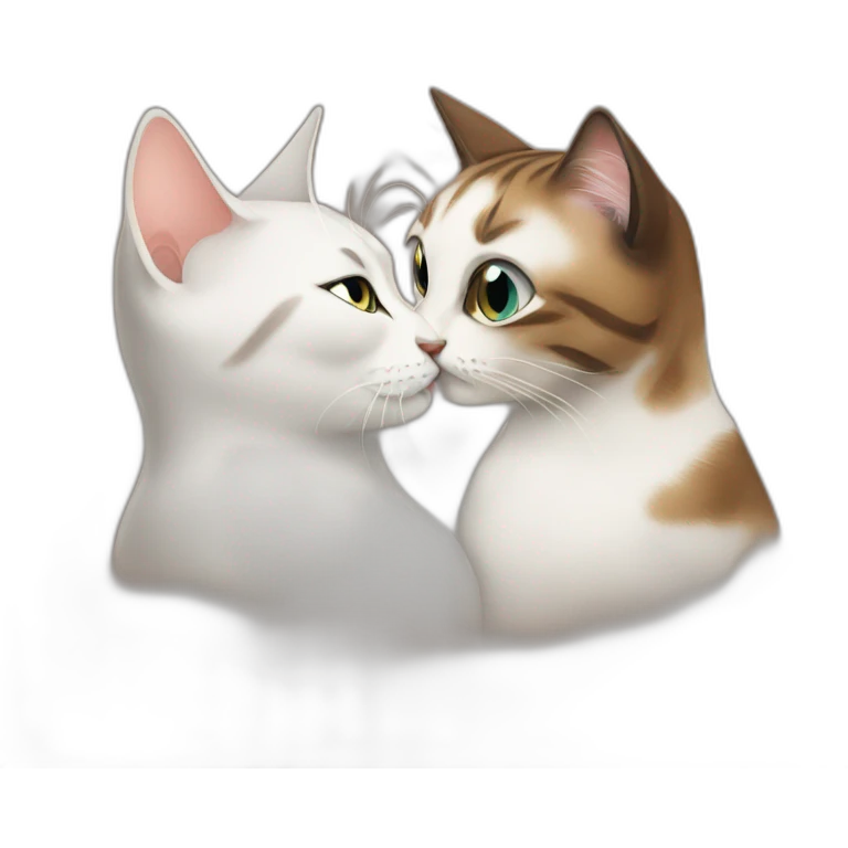 Cat kissing a cat emoji