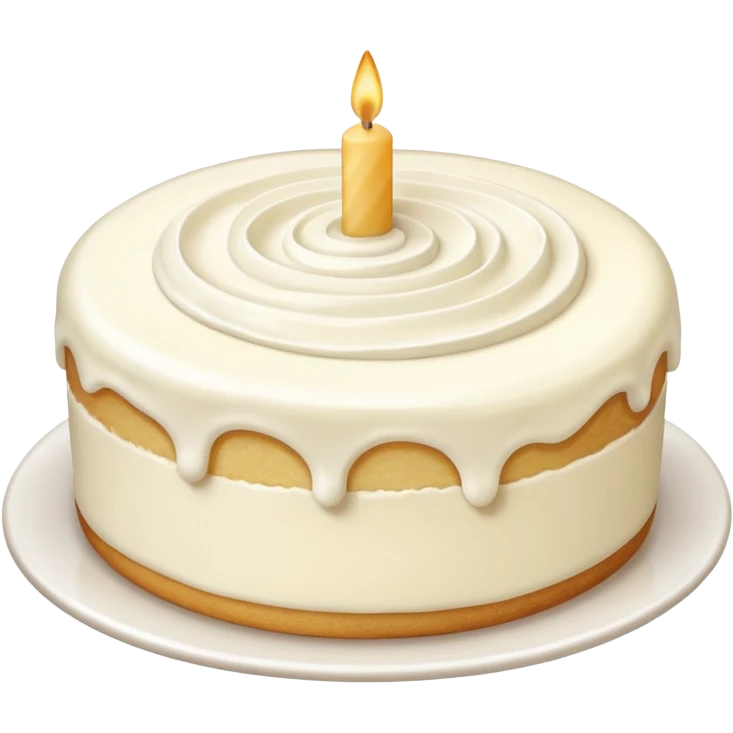 vanilla cake with vanilla topping emoji