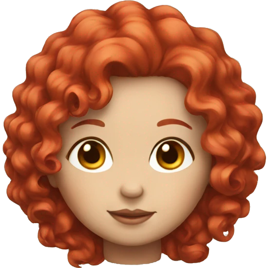 small doll with red wavy hair emoji