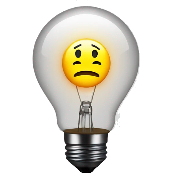 emoji with a lightbulb above it, idea emoji
