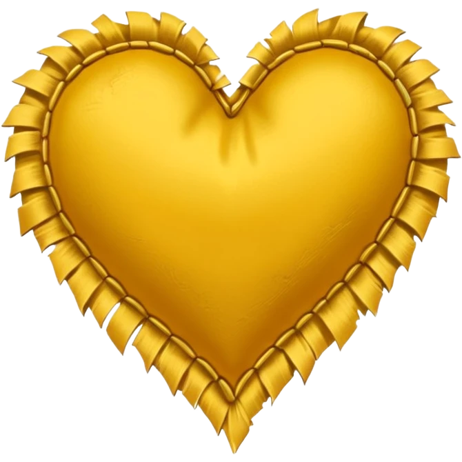 Broken yellow satin heart emoji