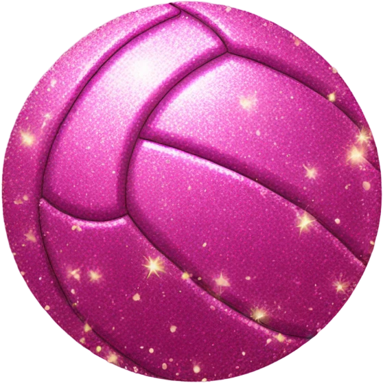 Pink volleyball with glitter  emoji