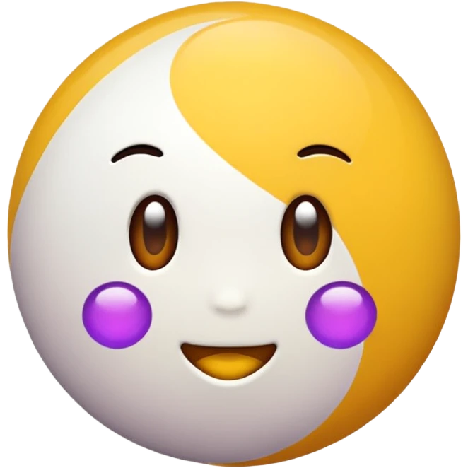 bola branco e roxa emoji
