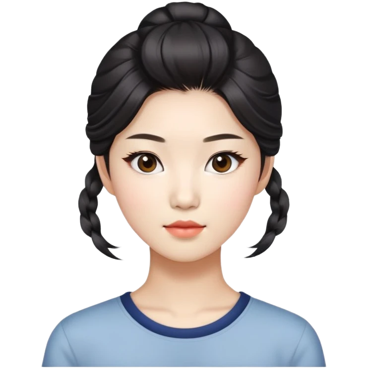Korean woman in her 20s with modern hairstyle emoji