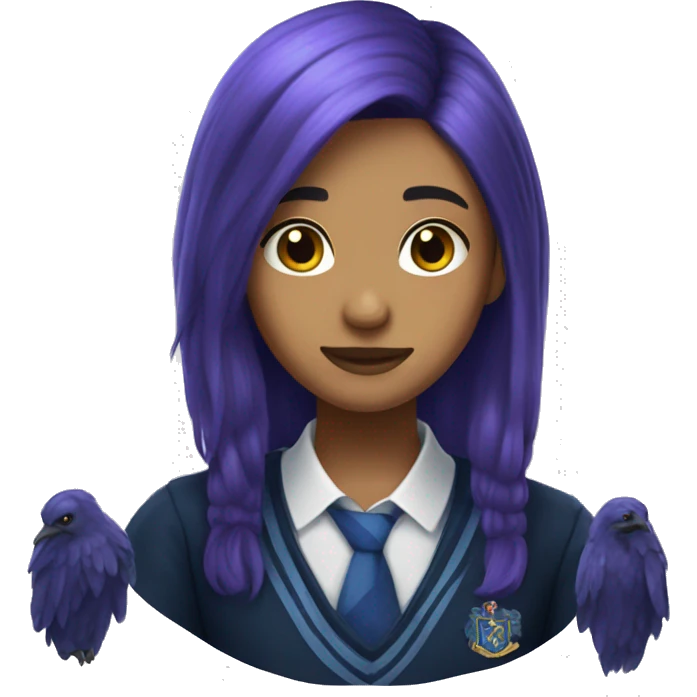 puple hair ravenclaw student emoji