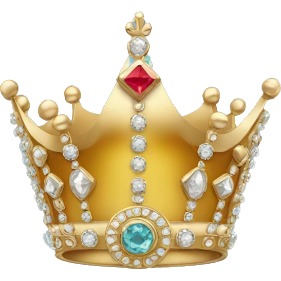crown with letter P in center surrounded by jewels  emoji