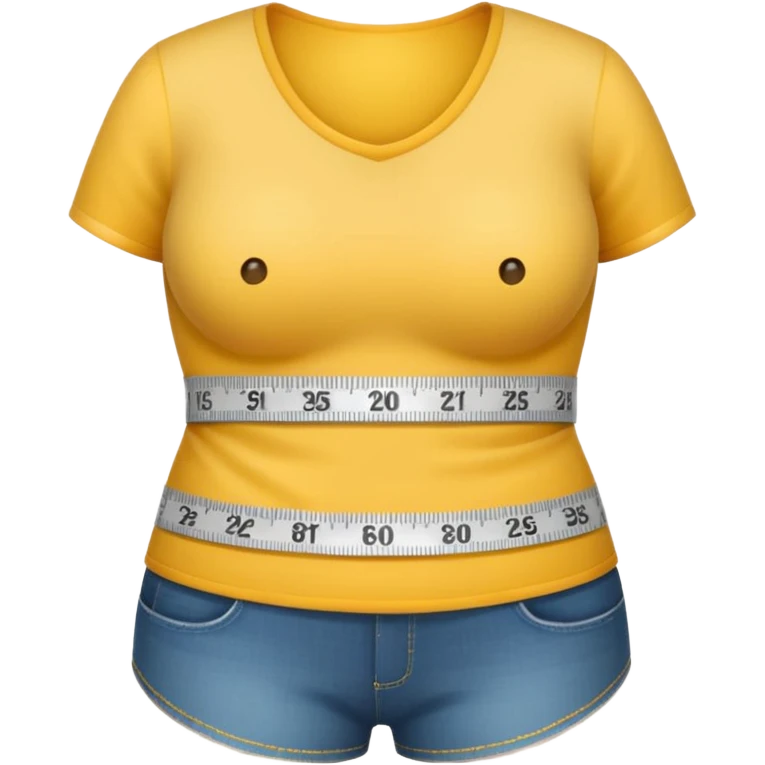 waist and tape measure, no person visible, apple style emoji emoji
