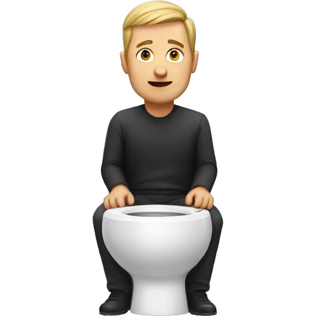man in a toilet emoji