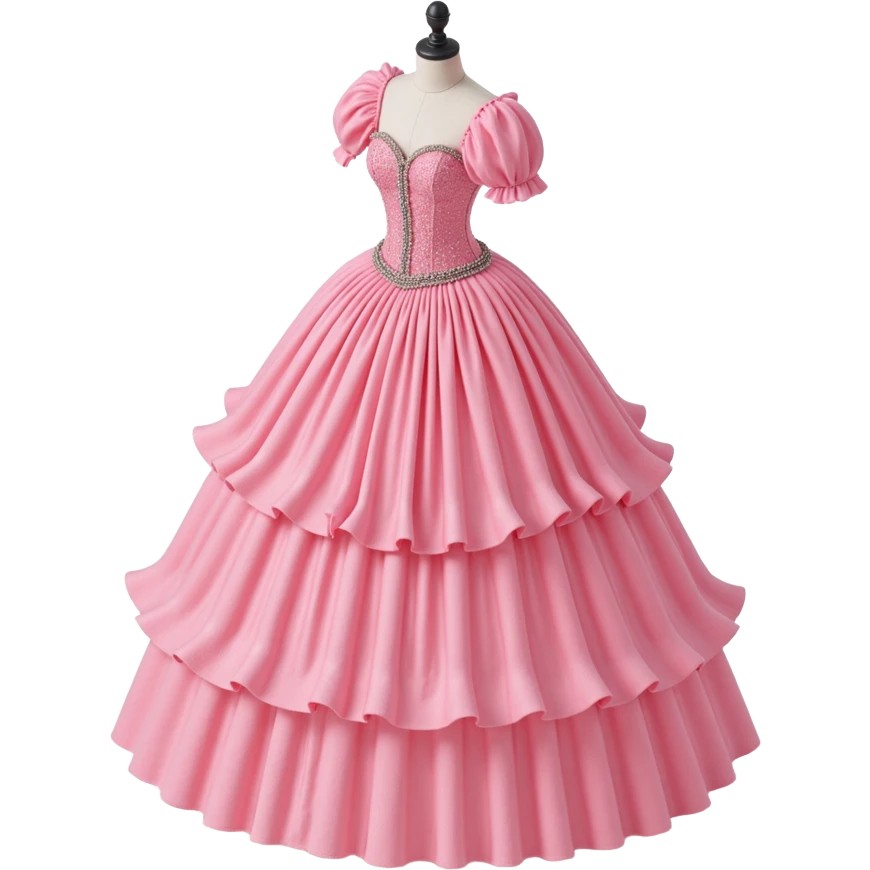 pink rococo gown emoji