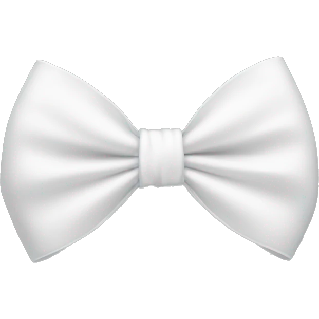 White bow on white bow emoji