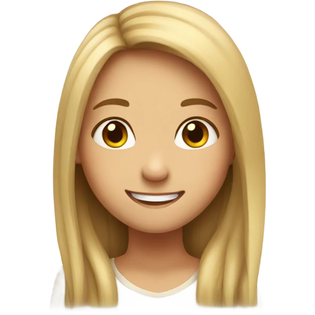 smiling girl with long hair emoji