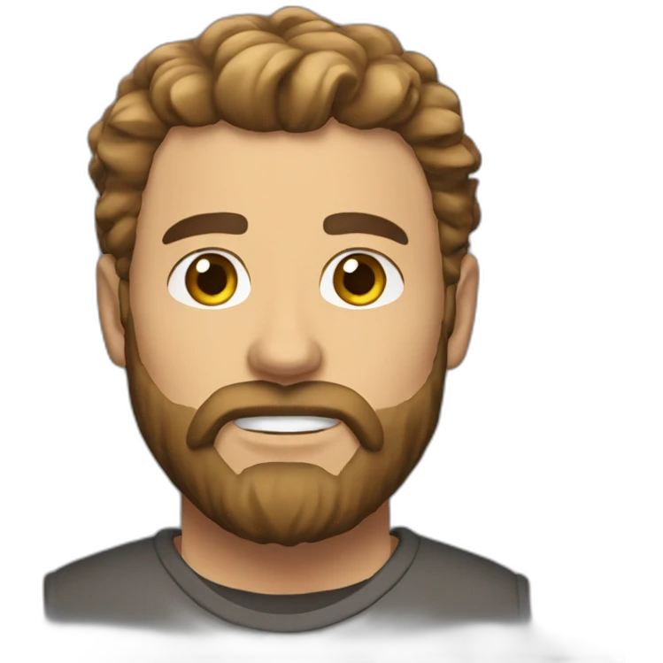 Brock lesna 2023 emoji with beard emoji