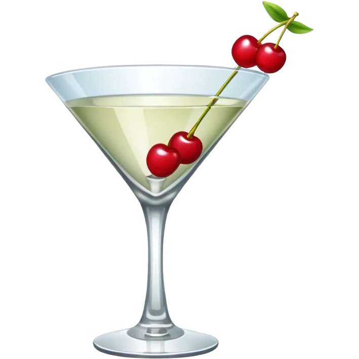 martini glass with cherry decoration emoji