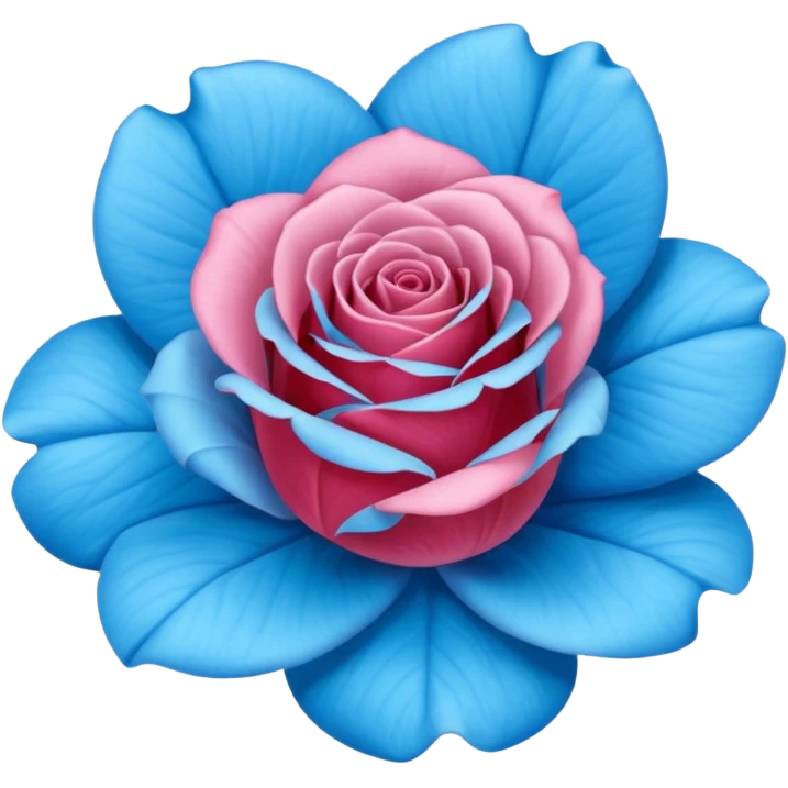 Rose bleu completement bleu emoji