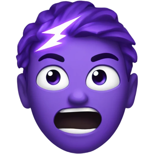 dark violet lightning emoji