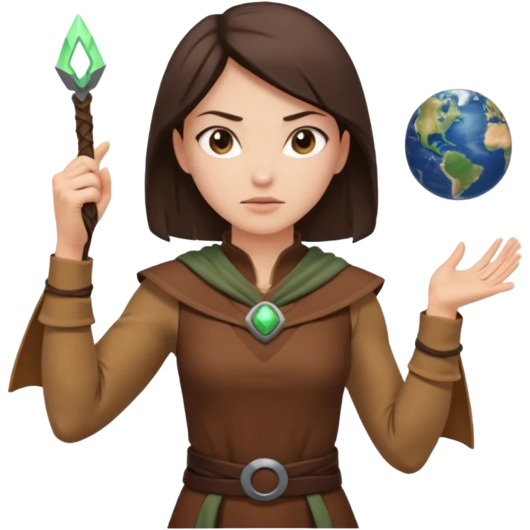 earth bender woman who has powers to shape earth emoji