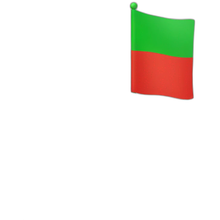 Flag green red but green on top emoji