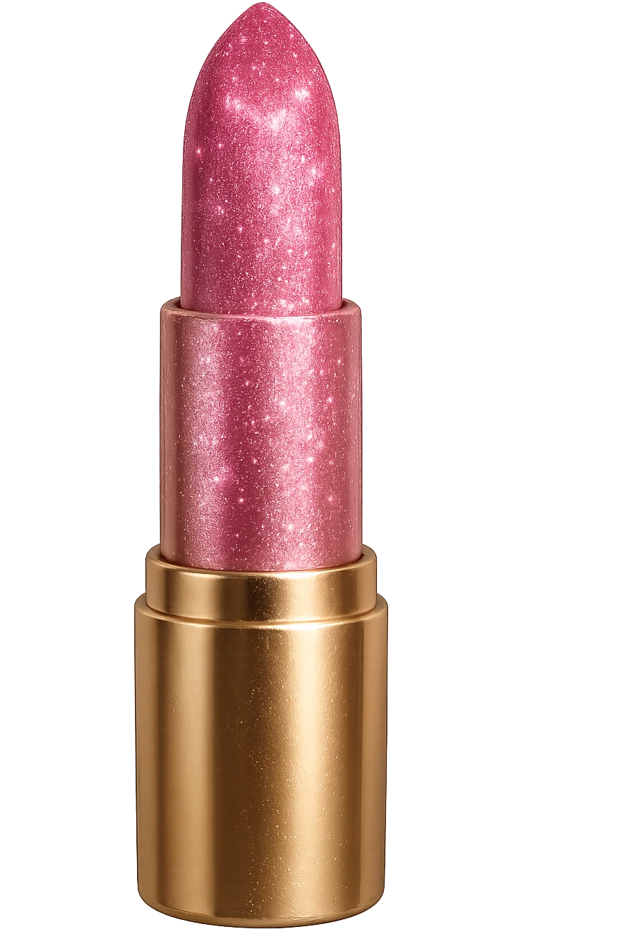 girly sparkling lipstick, shiny, no background emoji