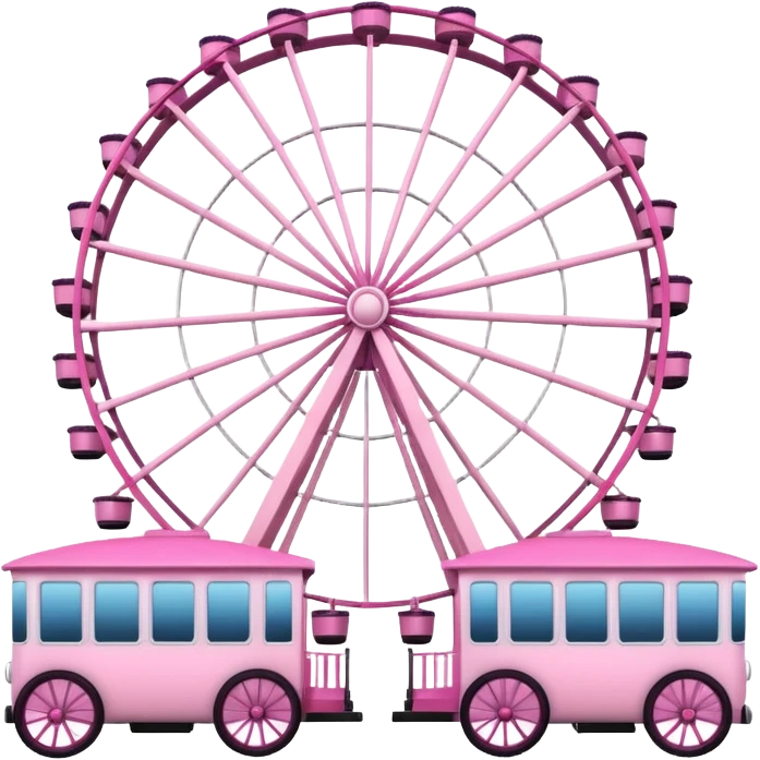 mix light pink dark pink and white theme park Ferris wheel emoji