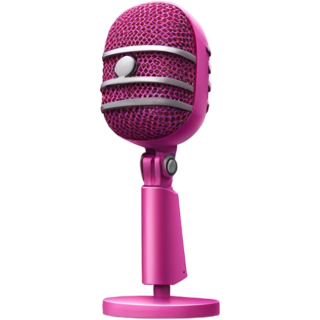 Pink microphone ￼ emoji