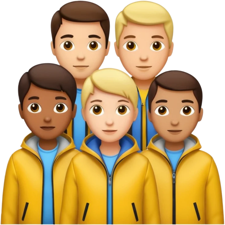 People with yellow jacket. emoji