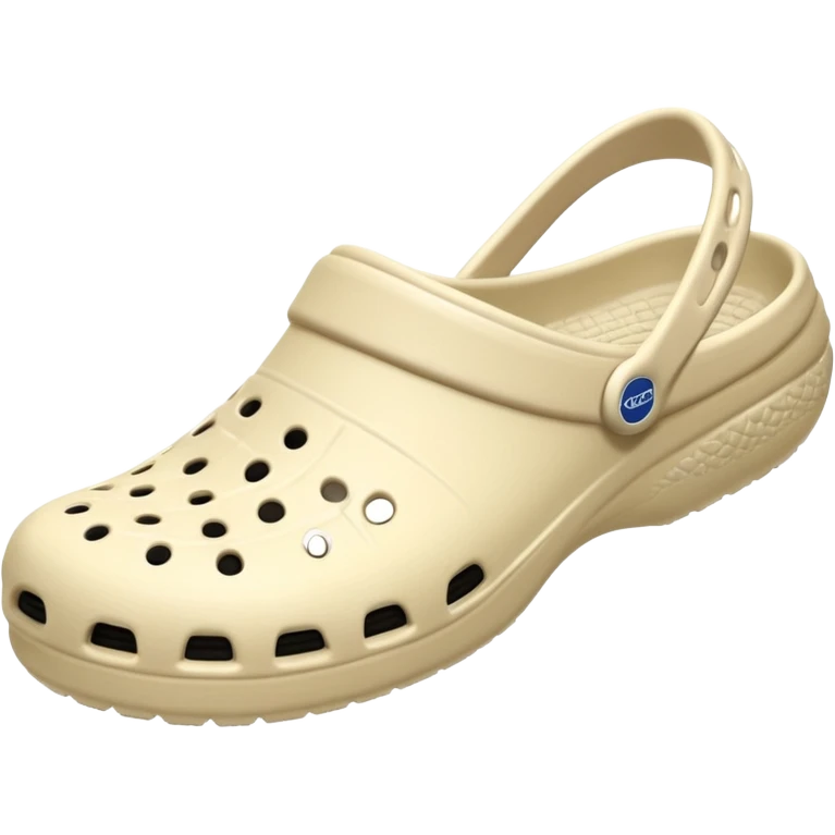 Cream-white Crocs shoe  emoji