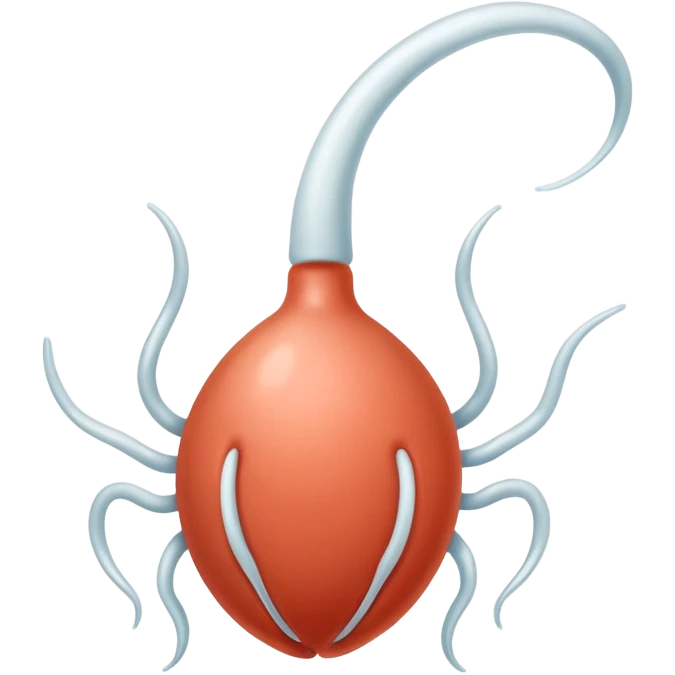 Muscular strong buff human sperm cell white emoji