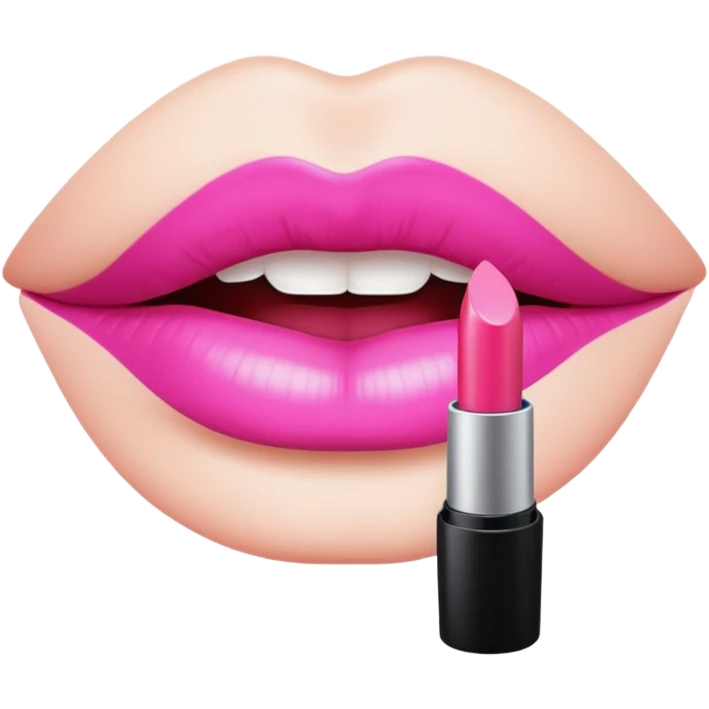 Pink lipstick emoji