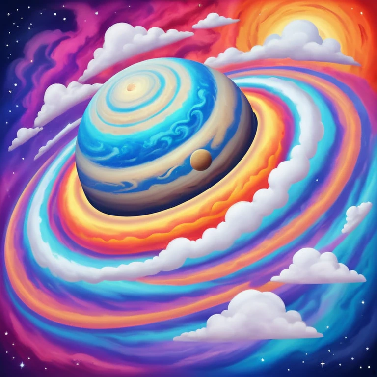 Gas Planet – swirling colorful clouds with no solid ground emoji