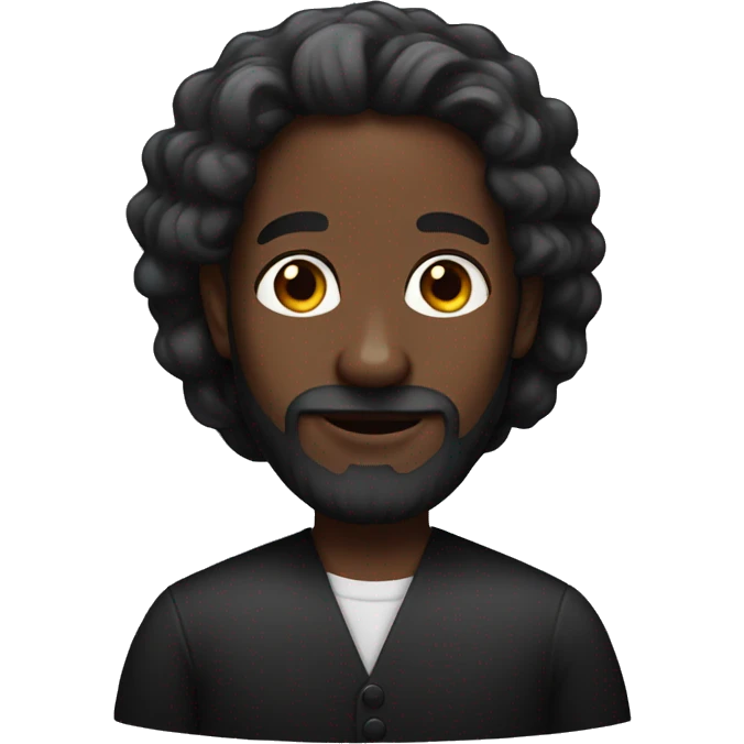 Black rabbi with long hair emoji