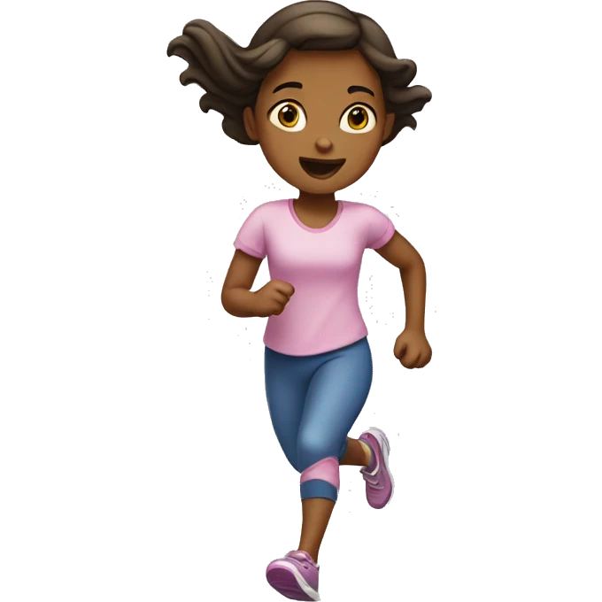 Little girl running  emoji