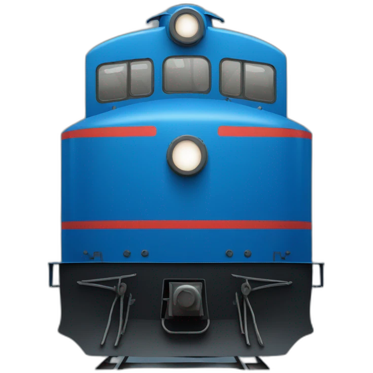 blue russian train, frontal view emoji