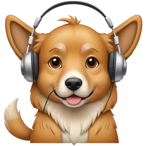 Dog wearing headphones  emoji