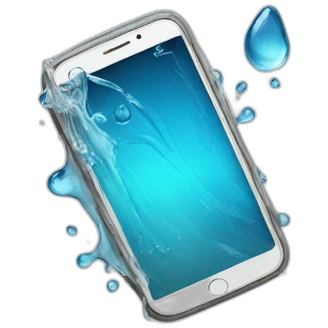 water damage to a phone emoji