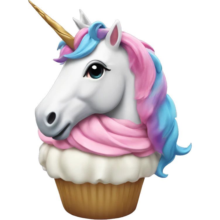 Unicorn cupcake  emoji