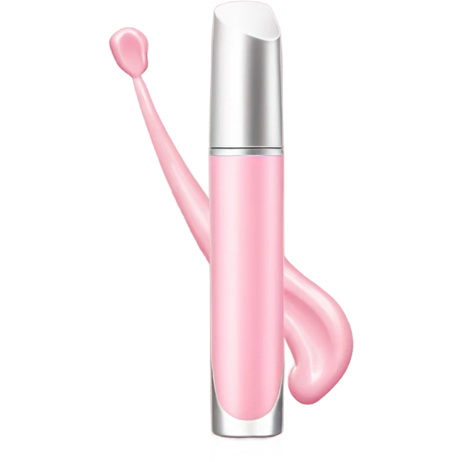 Light pink lip gloss tube emoji