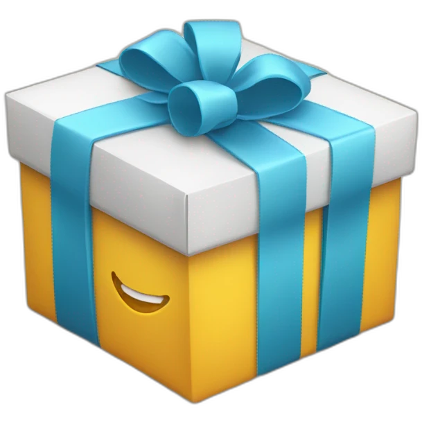 gift box with smile emoji