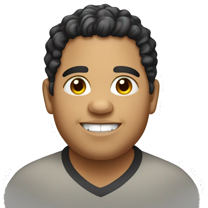 Light skin, hispanic overweight happy emoji