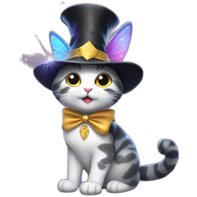 magical magician fairy cat emoji